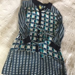Multi print collared dress